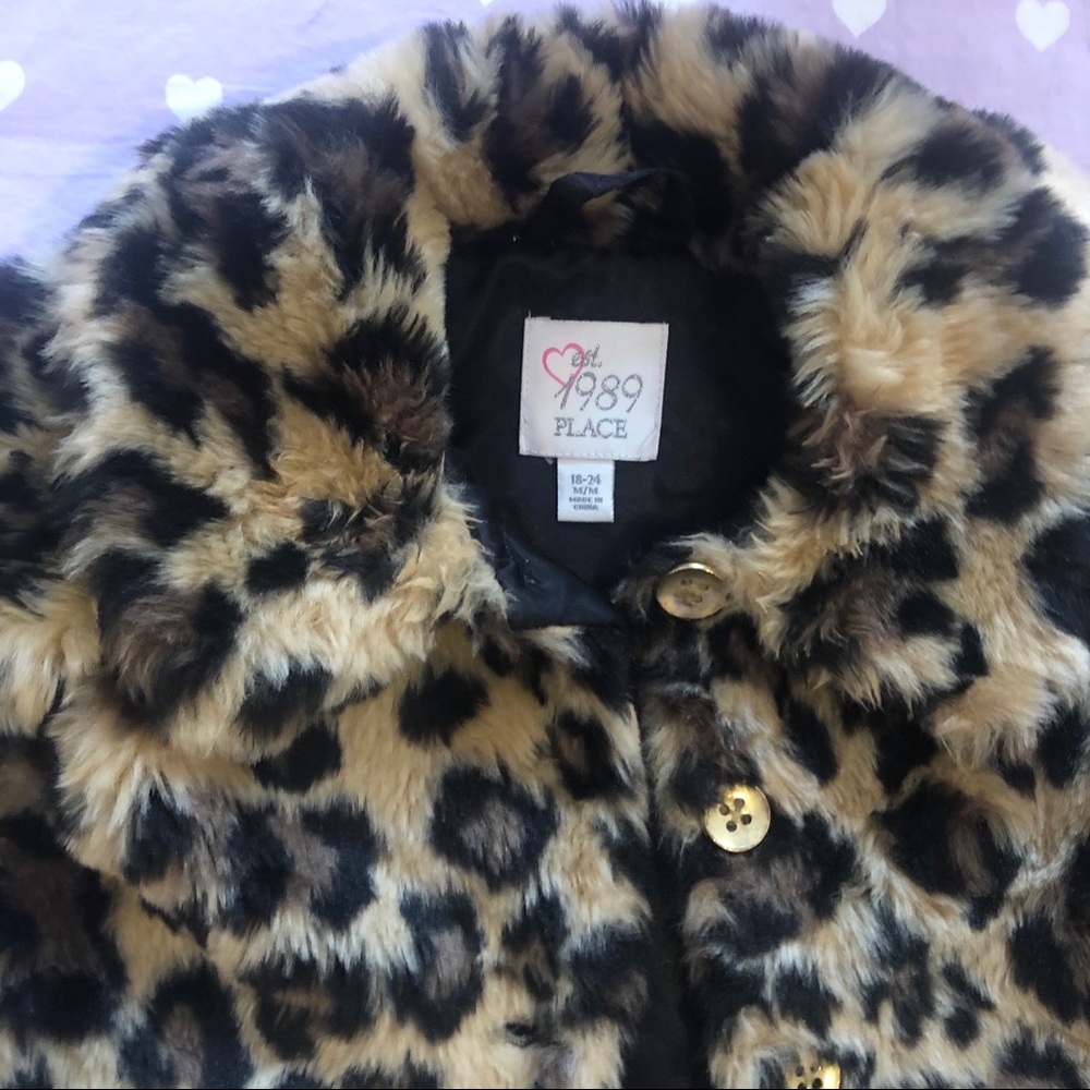 Leopard coat for toddler girls - Picture 2 of 6